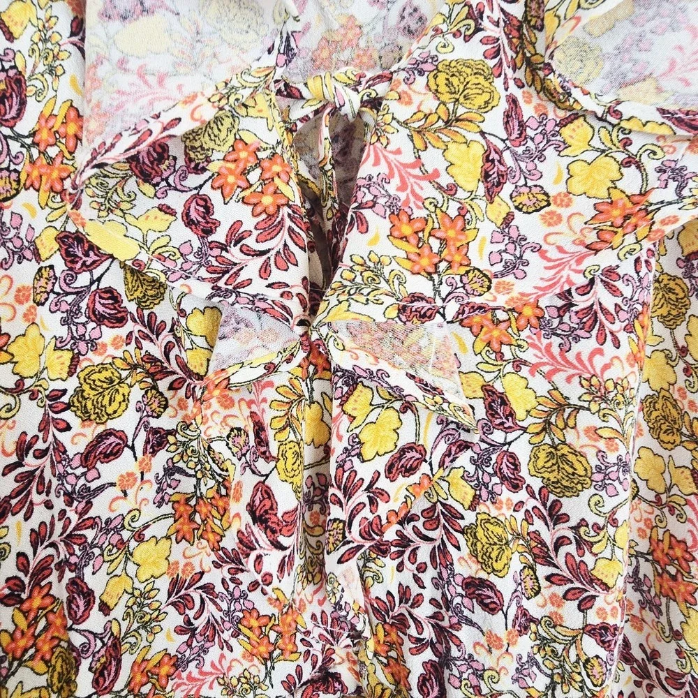Old Navy Waist-Defined Flutter-Short‎ Sleeve Floral Mini Dress Pullover 3X.E176 - Picture 10 of 14
